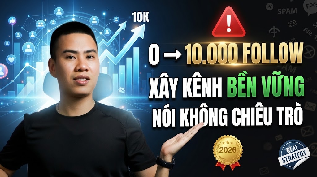 Lộ trình từ 0 đến 10.000 Follow: Cách xây kênh "bền vững" nói không với chiêu trò